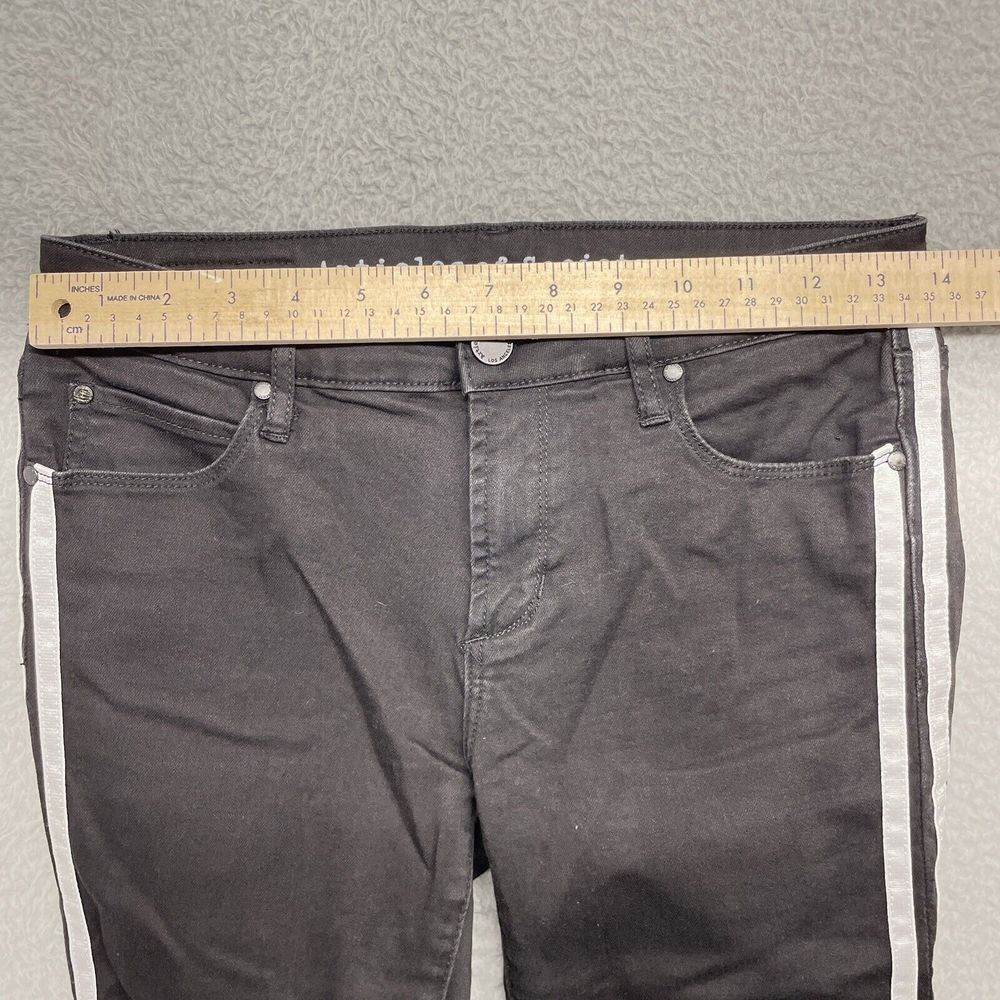 Articles of Society Jeans Womens 27 Black Side Stripes Raw Hem Skinny Fit - Picture 10 of 15